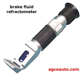 A brake fluid refractometer