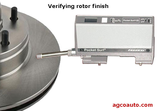 Surf Test Machine is used to check the quality of machine work, such as brake rotors