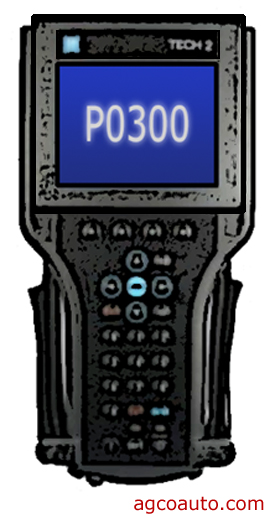 Code P0300 indicates a general misfire