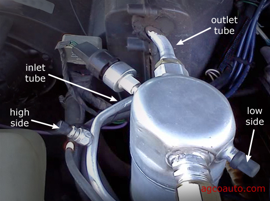 a cold outlet tube indicates the refrigerant system is working