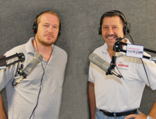 Louis is on the right with co-host Brian on the left