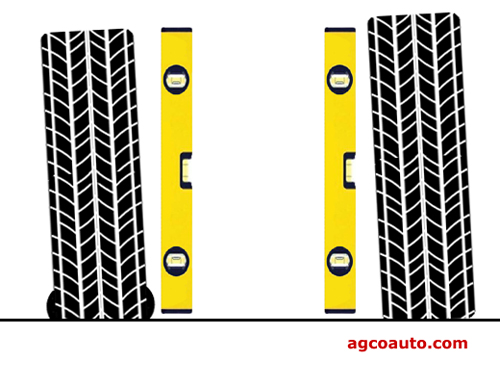 A low tire will cause a lean and change wheel alignment