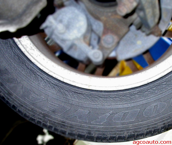 Serious dry rot can compromise tire safety
