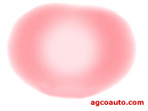 Light pink colored fluid shows water contamination