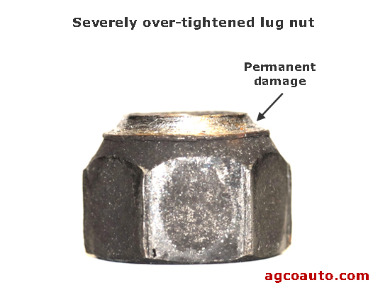 Lug nuts and wheels are permanently damaged by over tightening