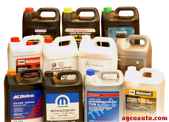 a few of the different coolant types on the market