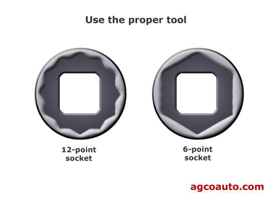 Use the proper tool to avoid rounding the plug