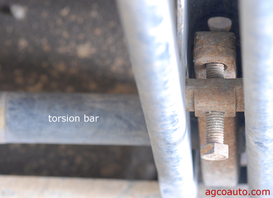 torsion bar equipped vehicles can sometimes be leveled by an adjustment