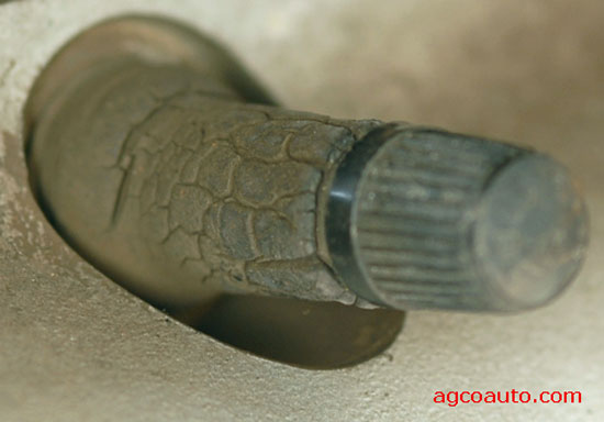 Dry rotted valve stem