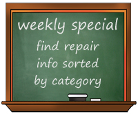 Find repair information all sorted by category